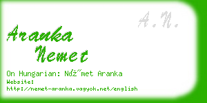 aranka nemet business card